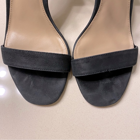 Vince Camuto black suede ankle strap formal heels - Picture 3 of 11